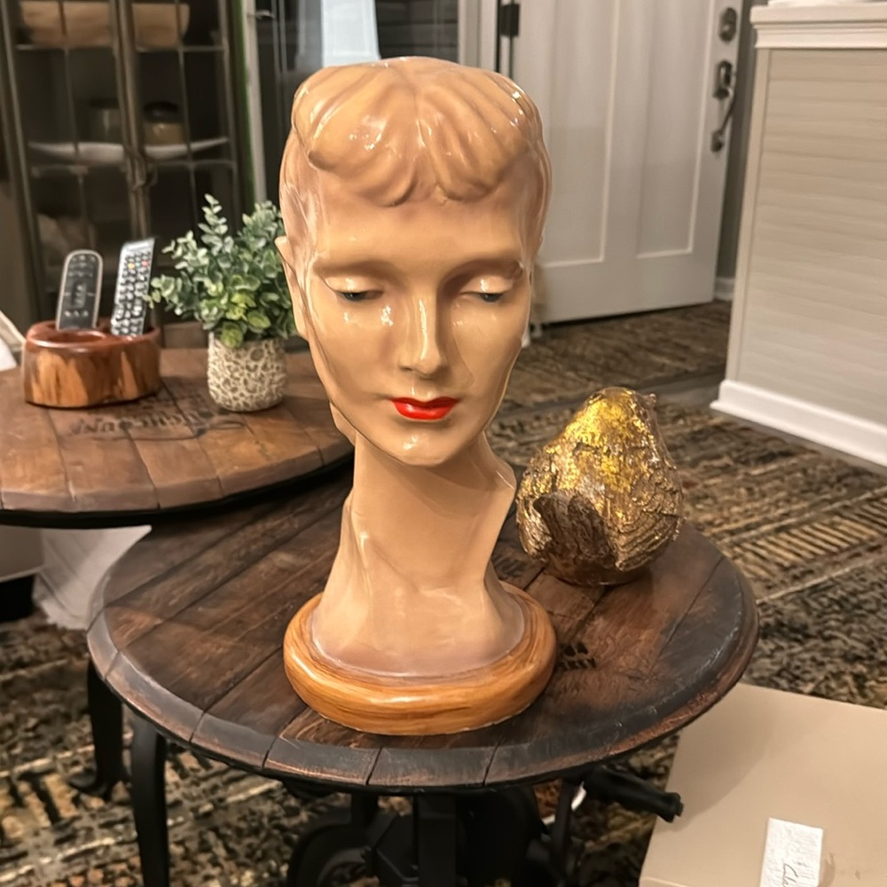 Katherine’s Collection Woman's Head Bust Statue